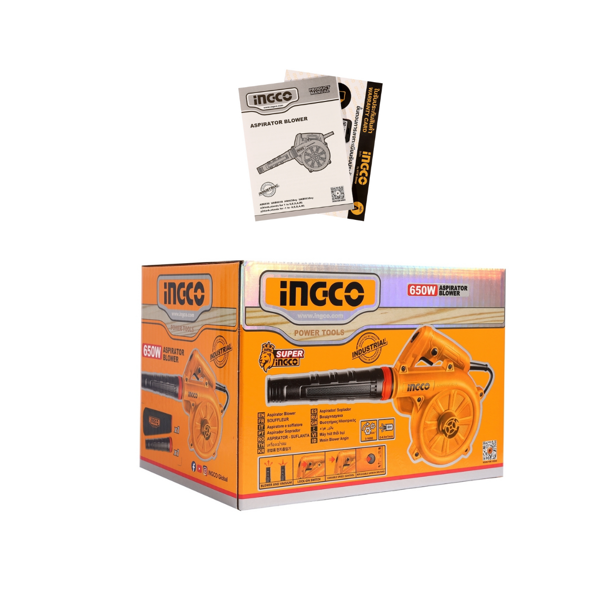 INGCO เครื่องเป่าลมไฟฟ้า 650 วัตต์ รุ่น AB6038 ปริมาณลม 0-4.0 ลูกบาศก์เมตร/นาที
