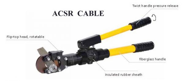 คีมตัดสายไฟ ไฮดรอลิค สำหรับตัด AL , Cu และ ACSR 40 mm