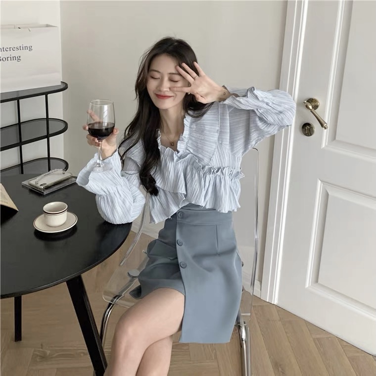 Ocean A - LINE Skirt กระโปรงสั้นเข้ารูป