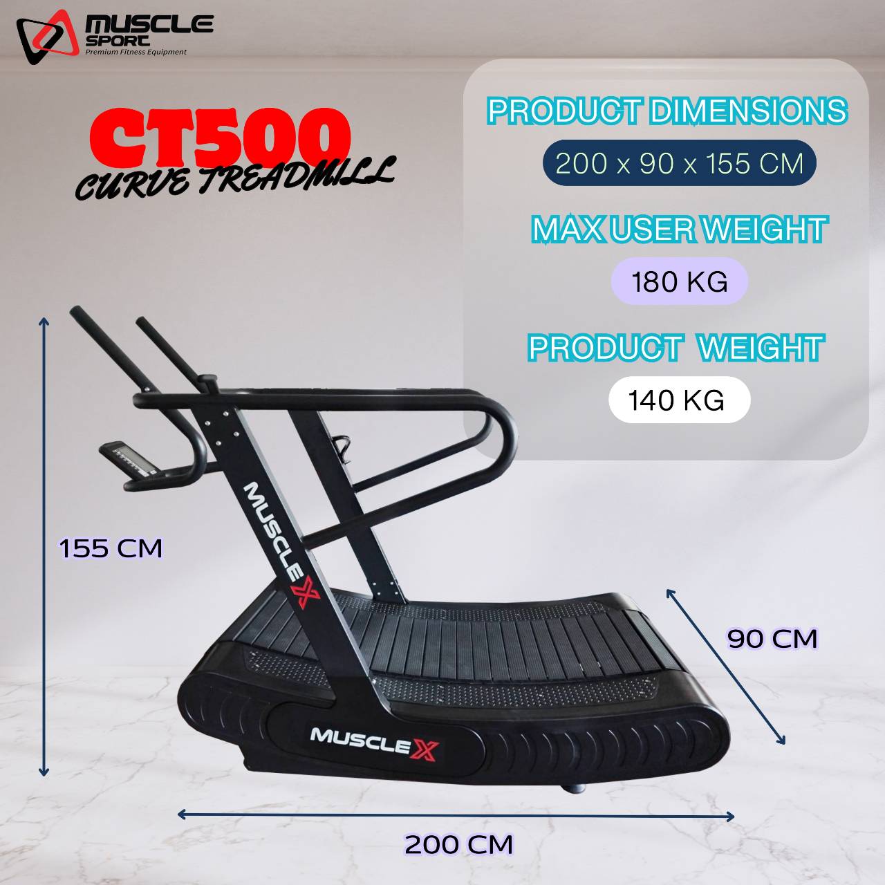 ลู่วิ่งโค้ง Curve Treadmill Commercial