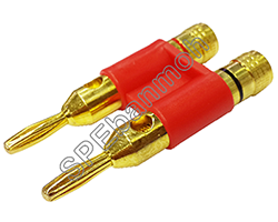 [ 2ชิ้น ] BNN-010 ∅4 mm ปลั๊กกล้วย/บานานา (Banana plug) N/A แดง (Red)