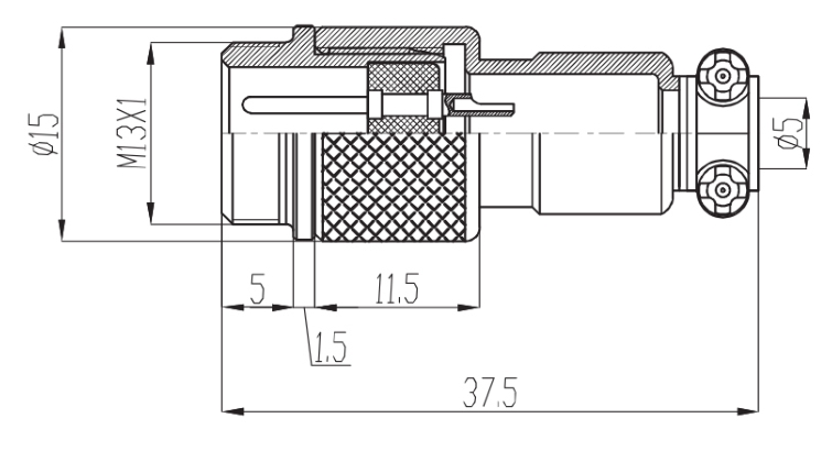 [ 1ชิ้น ] PL12-PW-05 ปลั๊กเหล็ก 12mm ผู้ต่อสาย Male คอนเน็คเตอร์เหล็ก Metal Connector PL12 Connector ปลั๊กเหล็ก 5P ผู้ต่อสาย 5พิน ขั้วเสียบไฟฟ้า ขั้วต่อไฟฟ้า ปลั๊ก แจ็ค ขั้วต่อเหล็ก 12มิล ปลั๊กต่อลอย ปลั๊กไฟ ขั้วต่อสาย ขั้วต่อคอนเน็คเตอร์