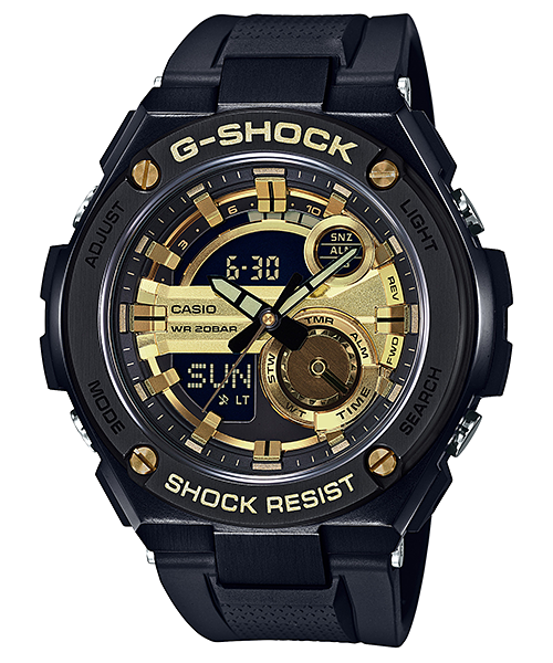 CASIO G-SHOCK รุ่น GST-210B-1A9DR สีดำ ทอง (ประกันศูนย์CMG)