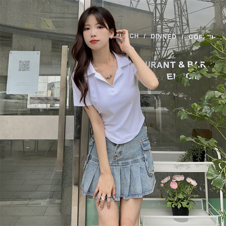 BASIC crop top ครอปสั้นผ้ายืด y2k