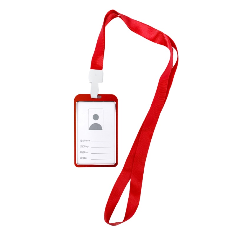 ป้ายชื่อ ป้ายคล้องคอ ป้ายห้อยคอ แบบโลหะ แนวตั้ง ขนาด 5.8 x 9.7 cm