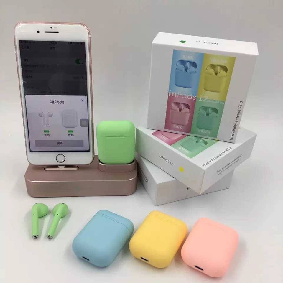 inPods12 หูฟังบลูทูธ หูฟังไร้สาย พร้อมกล่องชาร์จ Bluetooth 5.0 ใช้ได้ทั้ง iOS และ Android