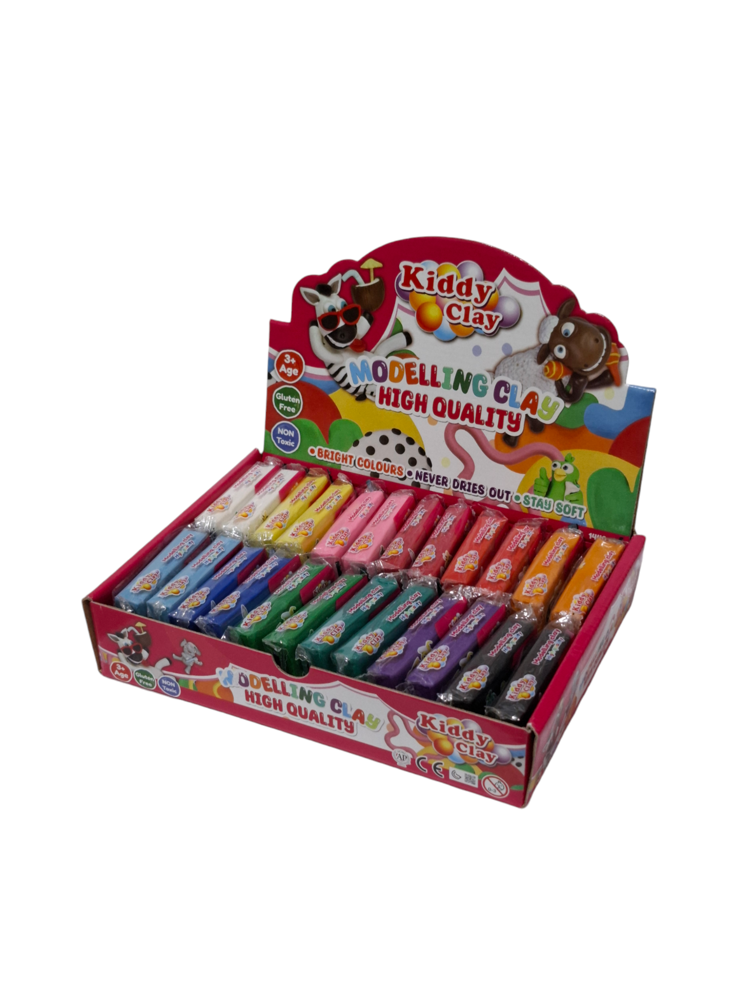 ดินน้ำมันไร้สารพิษนารา Modelling Clay - 24 ก้อน 12 สี