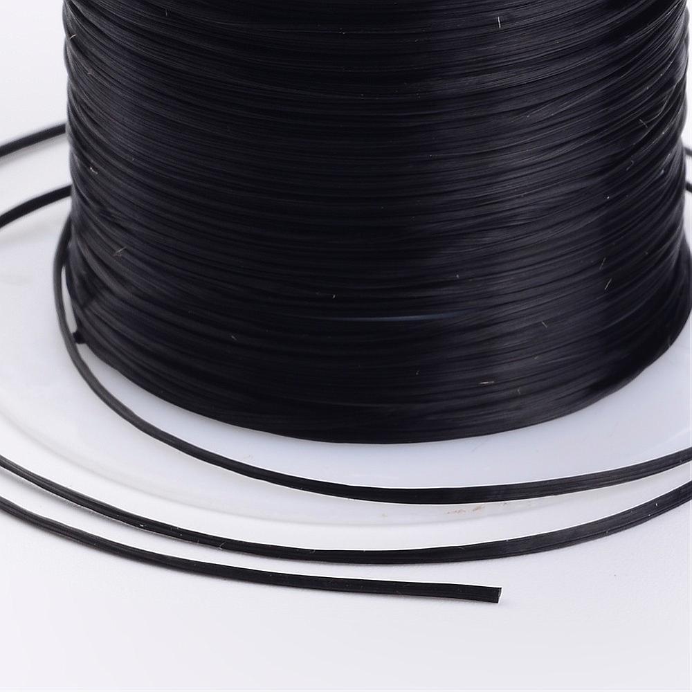 เอ็นยืดเส้นแบนไฟเบอร์สีดำ 0.8มม. 1ม้วนยาว 10 เมตร แพ็ค 10 ม้วน