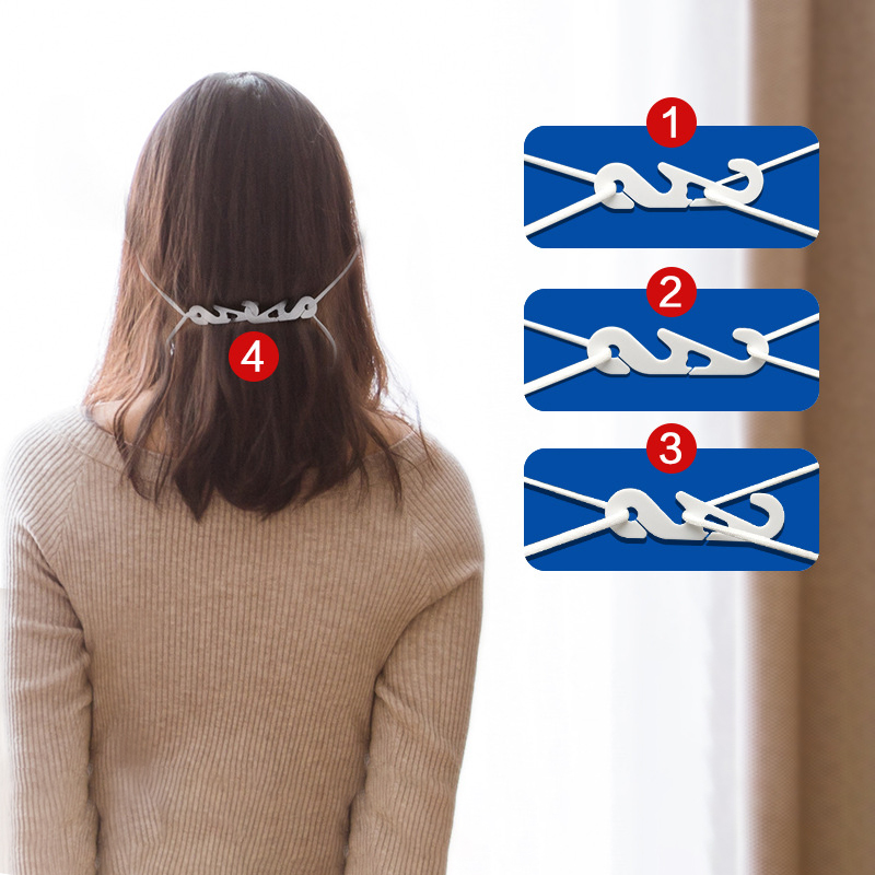 แผ่นตะขอพลาสติก สีขาว ขนาด 53x15 มม. แพ็ค 10 ชิ้น