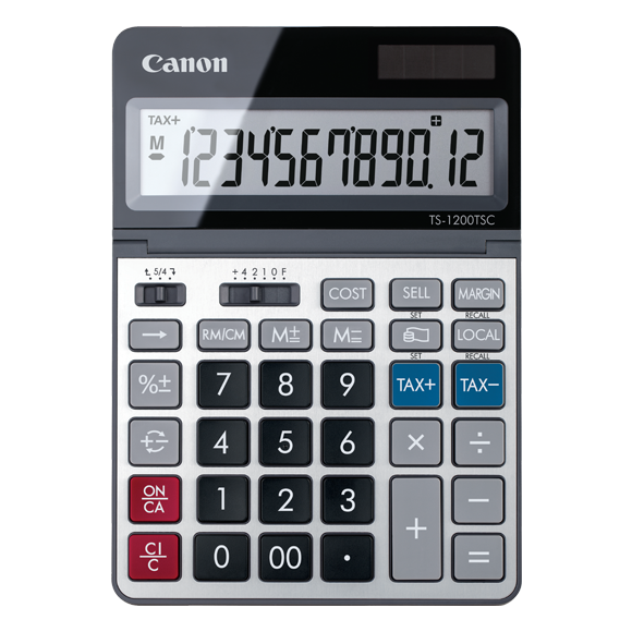 เครื่องคิดเลข Canon LS-1200TSC จอภาพแสดงผล 12 หลัก ปรับระดับหน้าจอได้ รับประกันศูนย์ 3 ปี