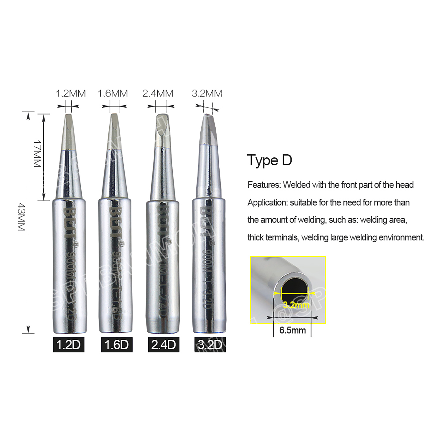 [ 1ชิ้น ] BST-900M-T ปลายหัวแร้ง 60วัตต์ BEST สำหรับ BST-938 , BST-938 , BST-878D Solder Iron Tip 900M-T for Soldering Station ปลายหัวแร้ง Soldering Tip สำหรับงานบัดกรี คุณภาพสูง ทนอุณภูมิสูง