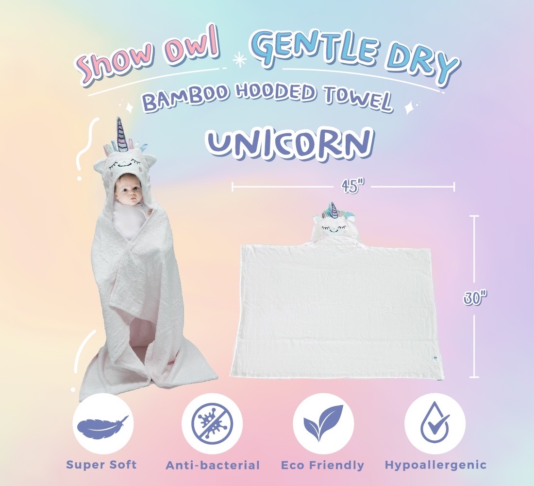 SNOW OWL GENTLE DRY BAMBOO HOODED TOWEL 30"x45 ผ้าขนหนู