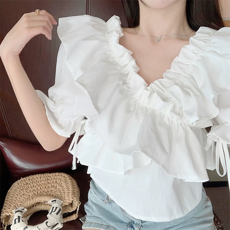 Summe blouse เบาส์แขนสั้น แขนจั้มพ์