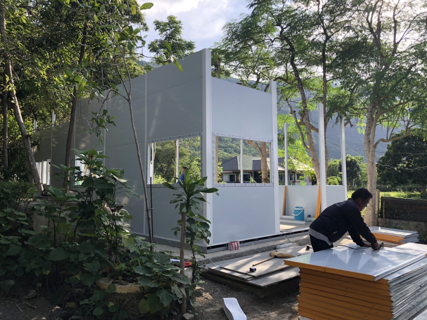 บ้านน็อคดาวน์ 5x16เมตร ธรรมสถานไท่ถง ปากช่อง