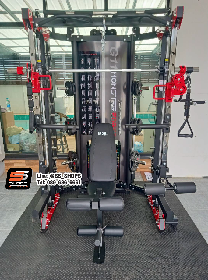 สมิทแมชชีน Smith Machine Monster Force G11+ม้านั่ง204+แผ่นน้ำหนัก 50 kg