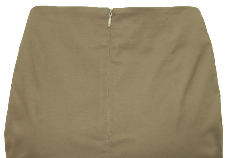 SK-088 กระโปรงแฟชั่น&ทำงาน ทรงสอบ ผ้าคอตต้อนญี่ปุ่นผสมสเปนเดกสีเทา