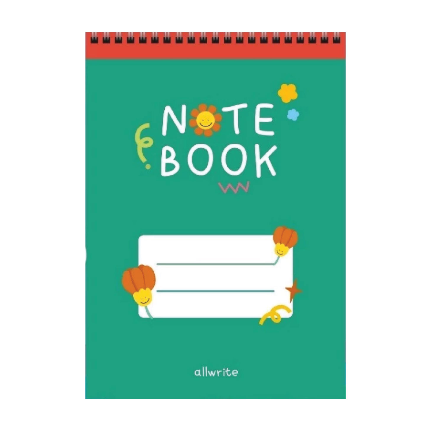 สมุดโน๊ต สมุดจดบันทึก allwrite รุ่น SL A5-AW262 สันห่วงเปิดด้านบน มีเส้น ขนาด A5 กระดาษถนอนสายตา 70 แกรม 50 แผ่น