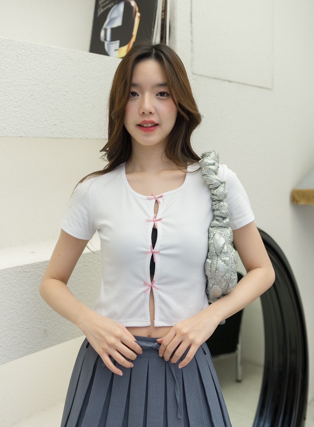 Jammy top เสื้อครอปแต่งโบว์