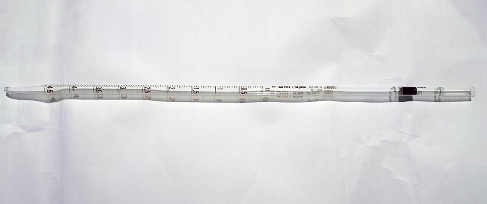 ปิเปตแก้วแบบมีขีด 5 ซีซี