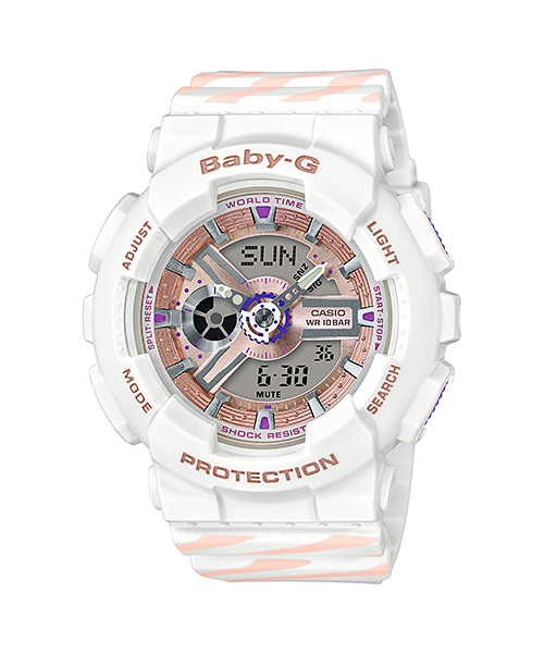 CASIO BABY-G รุ่น BA-110CH-7ADR สีขาว สินค้าของเเท้ รับประกันศูนย์ CMG