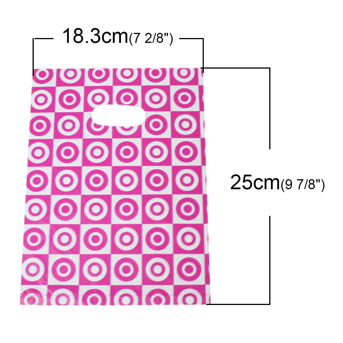 ถุงพลาสติกพิมพ์ลายสีบานเย็น ขนาด 25cm x 18.3cm แพ็ค 100 ใบ