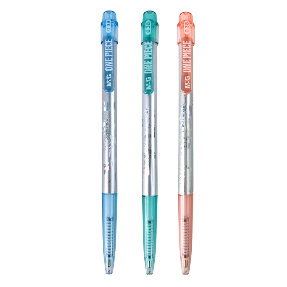 ปากกาลูกลื่น M&G ลาย ONE PIECE รุ่น QBP888A5 หัว 0.38 มม. หมึกสีน้ำเงิน