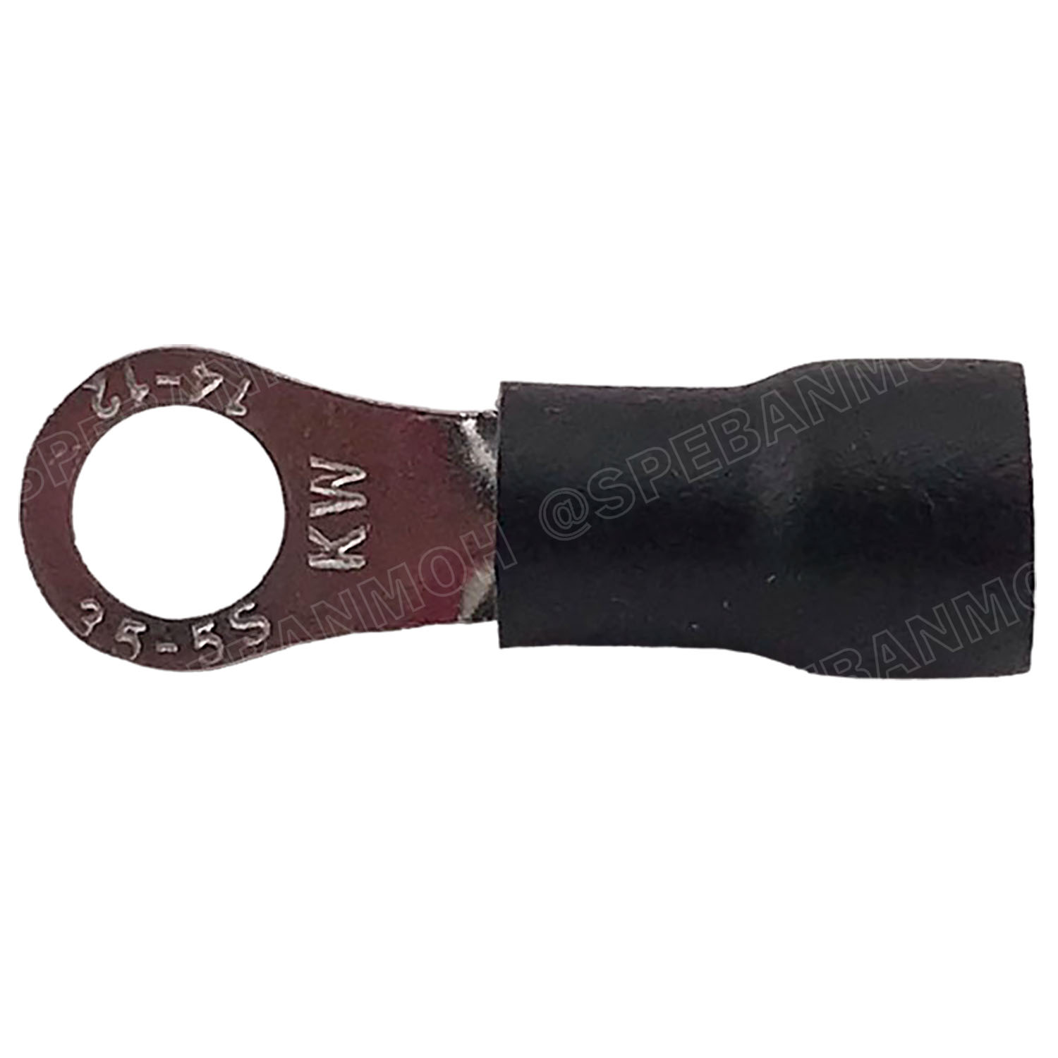 [ 100 ตัว/ถุง ] RV3.5-5 สีดำ Black สำหรับสาย 2.5-4.0 sq.mm 14-12AWG หางปลากลม หางปลาหุ้มฉนวน เทอร์มินอล หางปลาย้ำสายไฟ หางปลา หางปลากลมหุ้ม หางปลาแฉก Terminal Crimping หางปลา กลมหุ้ม หางปลาต่อสาย ขั้วต่อสายไฟ หางปลาวง หางปลา RV Spade Terminal หางปลากลมหุ้