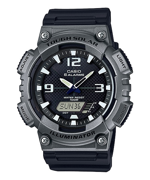 CASIO รุ่น AQ-S810W-1A4VDF สีเงิน ดำ พลังงานเเสงอาทิตย์ สินค้าของเเท้ รับประกันศูนย์ CMG