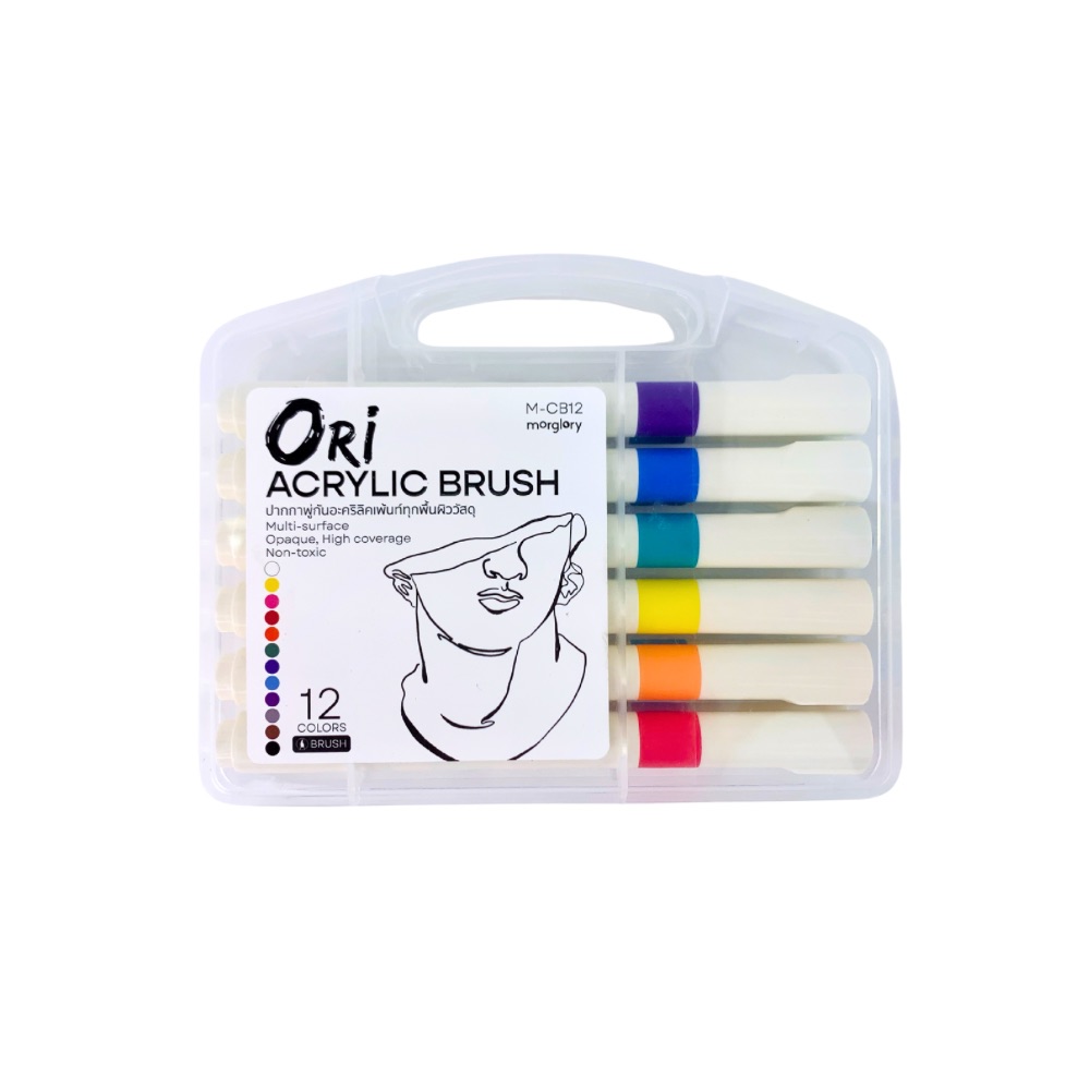 ปากกาอะคริลิค ปากกามาร์คเกอร์ หัวบรัช หัวพู่กัน ORI Acrylic Brush ขนาด 12 / 24 /48 สี / skin tone