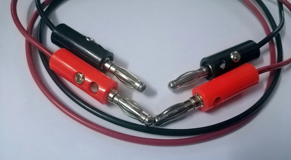 สายไฟดำแดงยาว50เซนติเมตรพร้อมแจ็คปากกล้วย