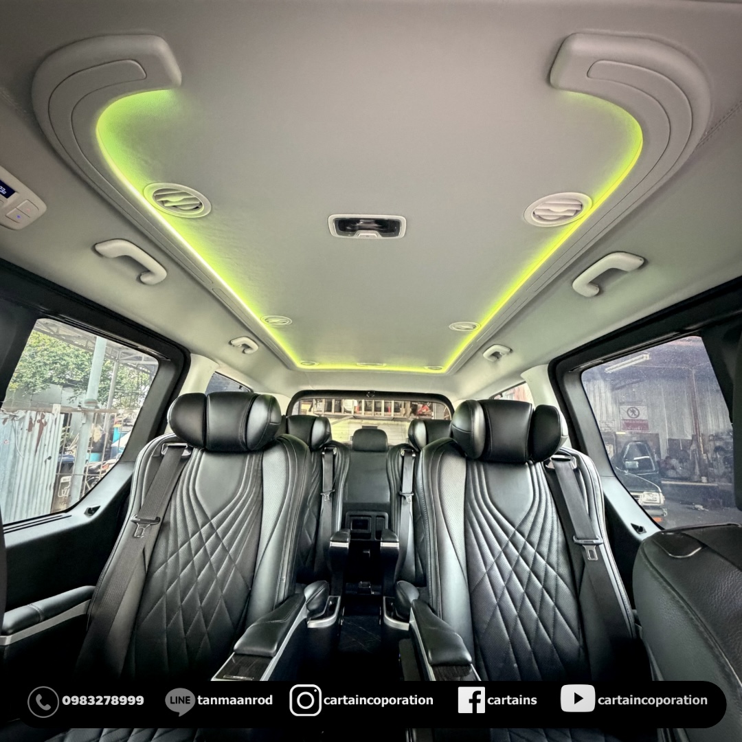 หุ้มหนังหลังคาพร้อมรางไฟ Staria