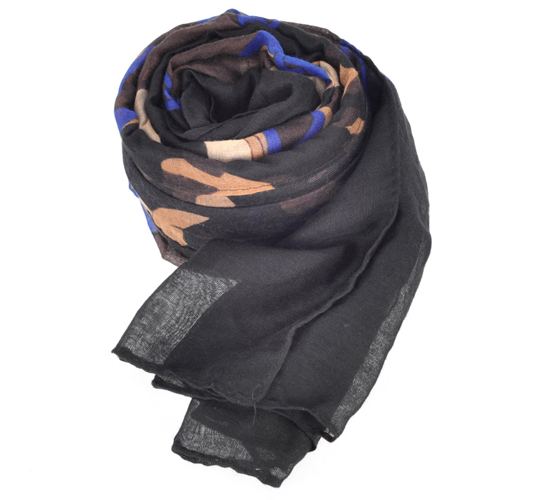 ผ้าพันคอ/คลุมไหล่ Polyester พิมพ์ลาย ขนาด 180cmx110cm(70-7/8"x43-1/4") 1 ชิ้น