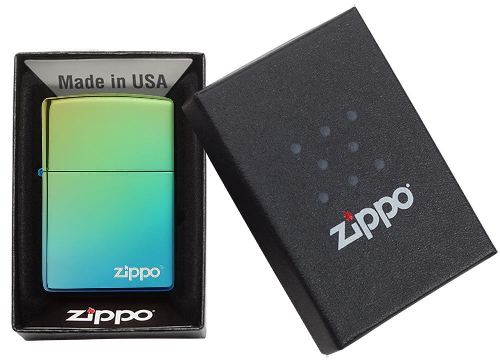 Zippo 49191ZL High Polish Teal Zippo Logo