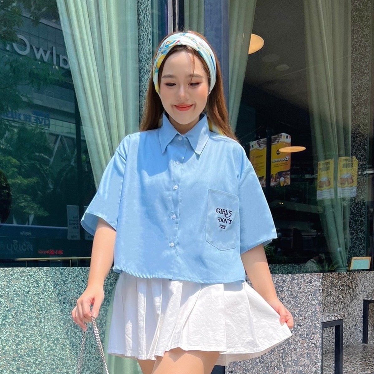 J050 เสื้อยีนส์ สาวอวบ อกได้ถึง50นิ้ว (หน้าผ้า52")