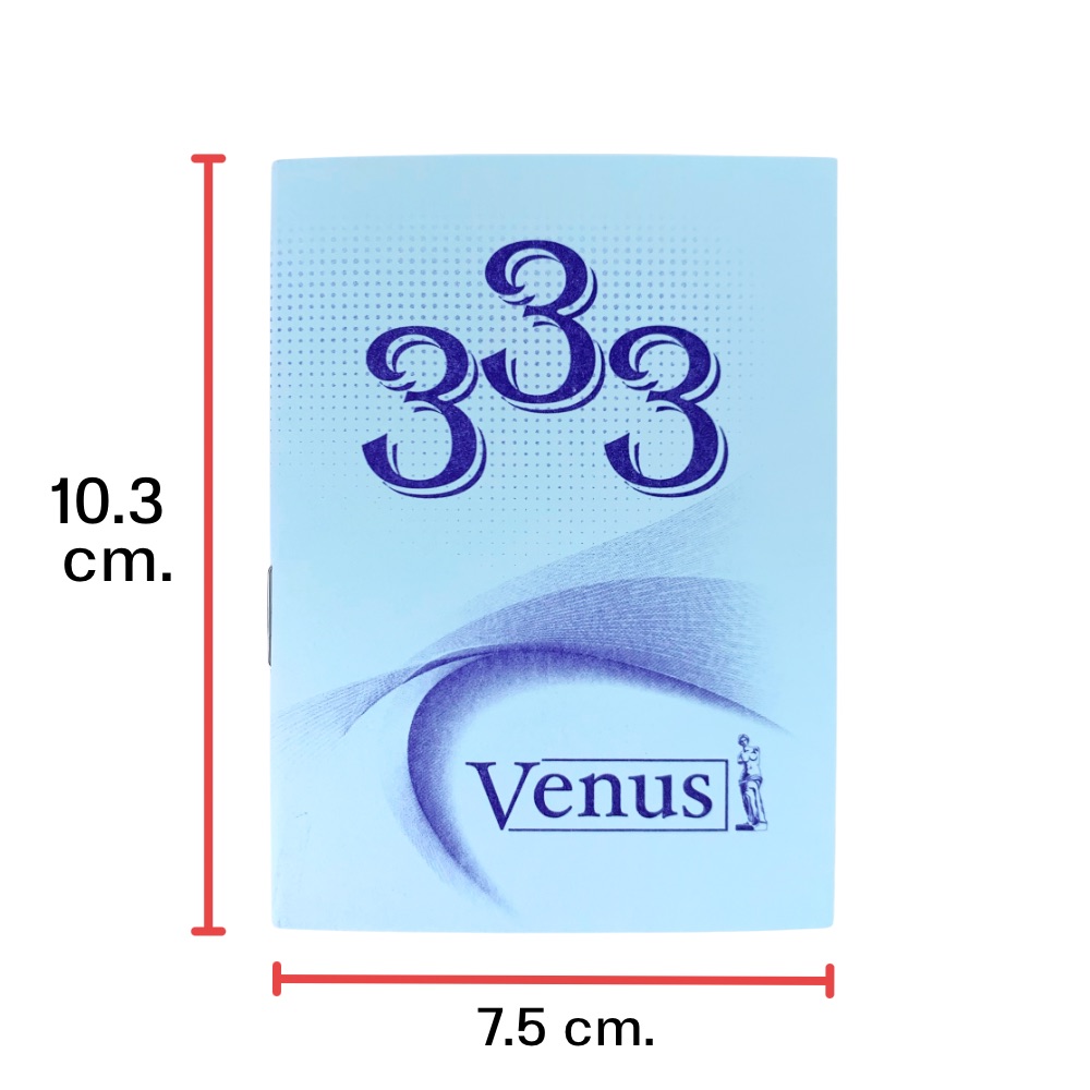 สมุดโน๊ตปกอ่อน สมุดบักทึก เล่มเล็ก No.333 Venus มีเส้นบรรทัด ขนาด 7.5 x 10.3 ซม. เม้งฮั้ว