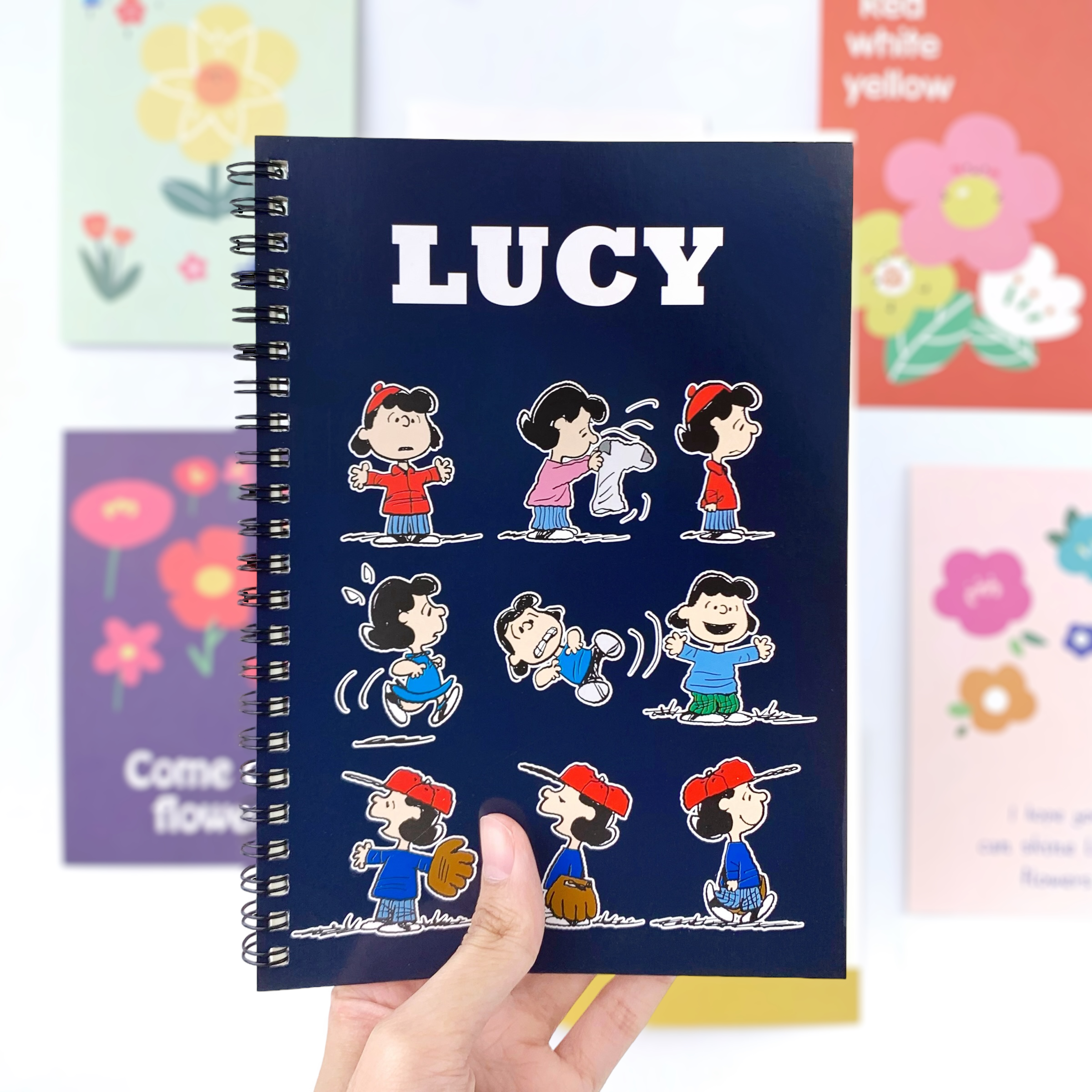 สมุดโน๊ต สมุดจดบันทึก ริมลวด ลายลิขสิทธิ์แท้ Snoopy ขนาด A5 มีเส้น