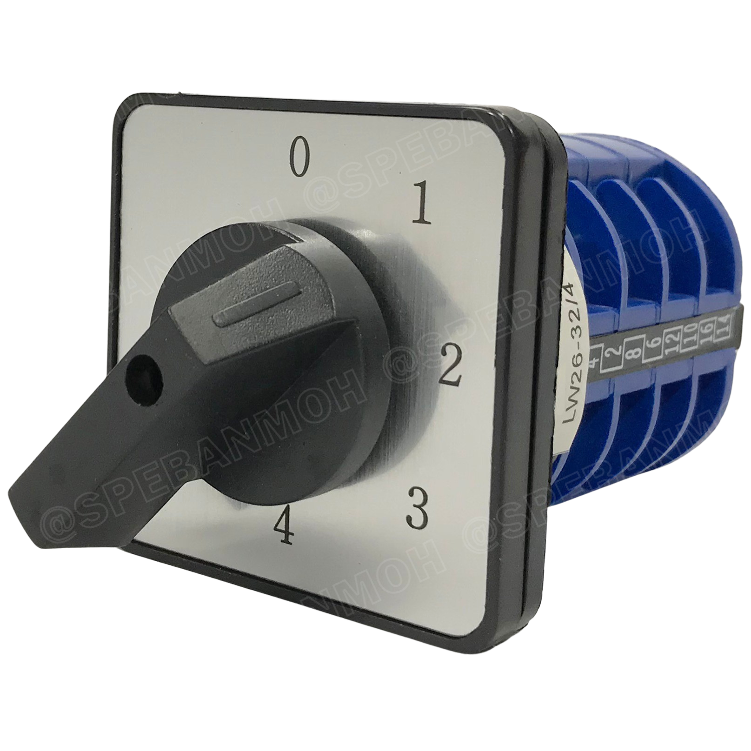 [ 1 ชิ้น ] LW26 4P 0-1-2-3-4 สวิทช์บิด 20A 32A 63A 4P 5Position 380V Cam Switch 5ตำแหน่ง สวิทช์ อุตสาหกรรม / โรงงาน Change Over Switch แคมสวิทช์ Selector Switch สวิทช์โรงงาน ซีเลคเตอร์สวิตช์ 5 ตำแหน่ง 48 x 48