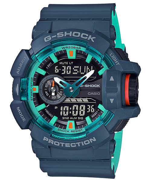 CASIO G-SHOCK รุ่น GA-400CC-2ADR สีฟ้า สายทูโทน สินค้าใหม่ ของแท้ รับประกันศูนย์ CMG