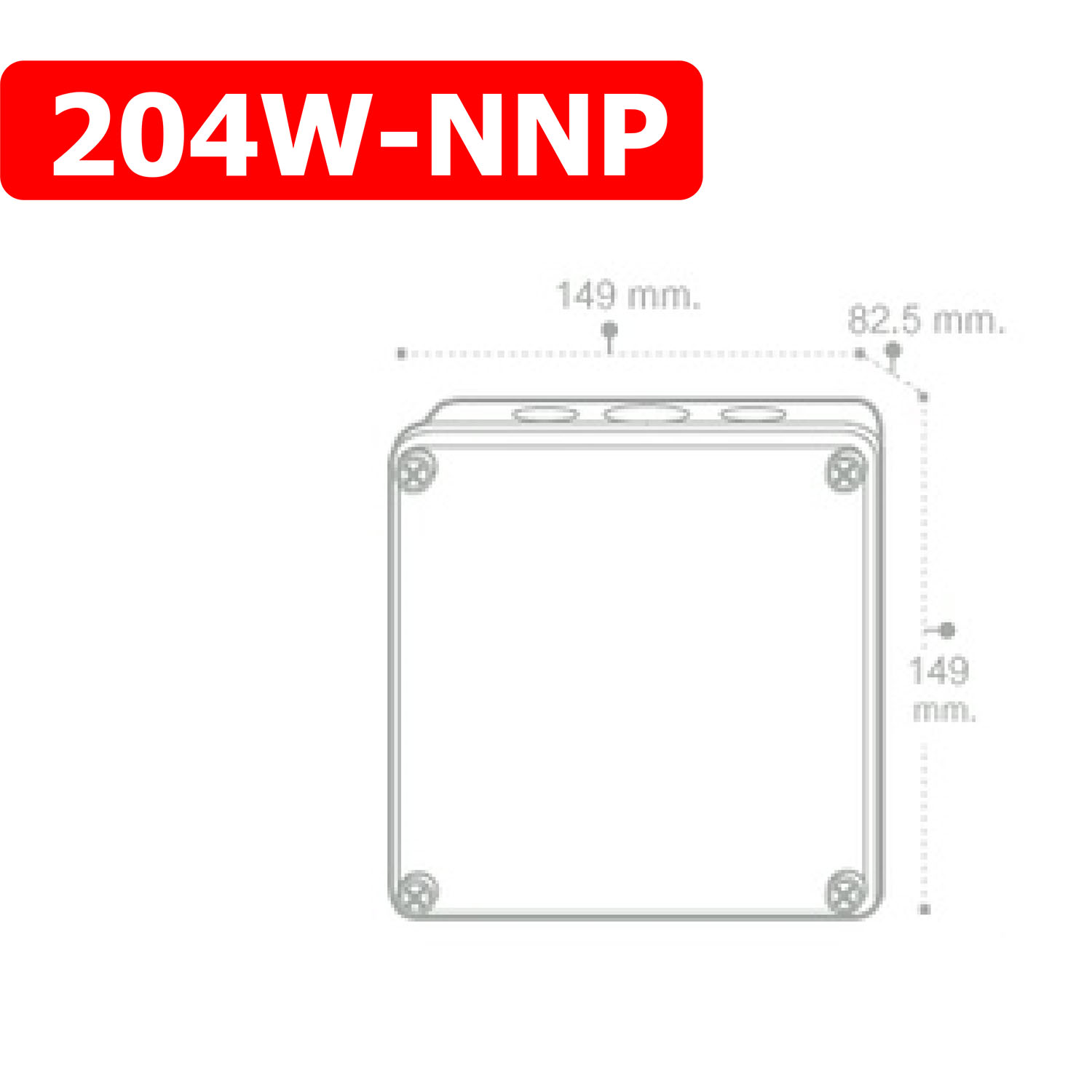 [ 1ชิ้น ] 204W-NNP Nano 6นิ้ว กล่องพักสายไฟ กันน้ำ สีขาว White Junction Box WaterProof 6นิ้ว 6x6inch กล่องกันน้ำ บล็อคพักสายไฟ พลาสติก 149x149 mm กล่องพักสายแบบเจาะรู บล็อกกันน้ำ กล่องไฟกันน้ำ Waterproof Box กล่องเก็บสายไฟ เก็บสายไฟ เก็บสาย แบบเหลี่ยม