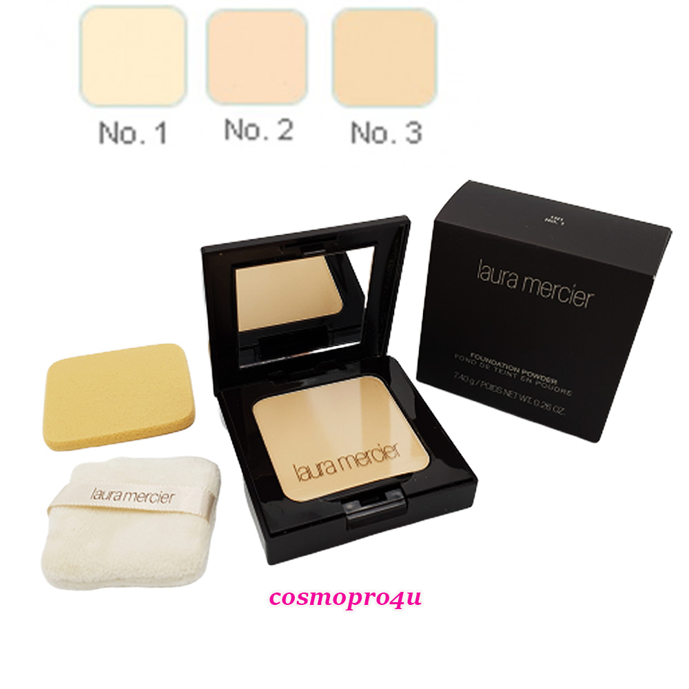 (เลือกเบอร์) แป้ง Laura Mercier Foundation Powder 7.4g แป้งผสมรองพื้น มี2พัฟ