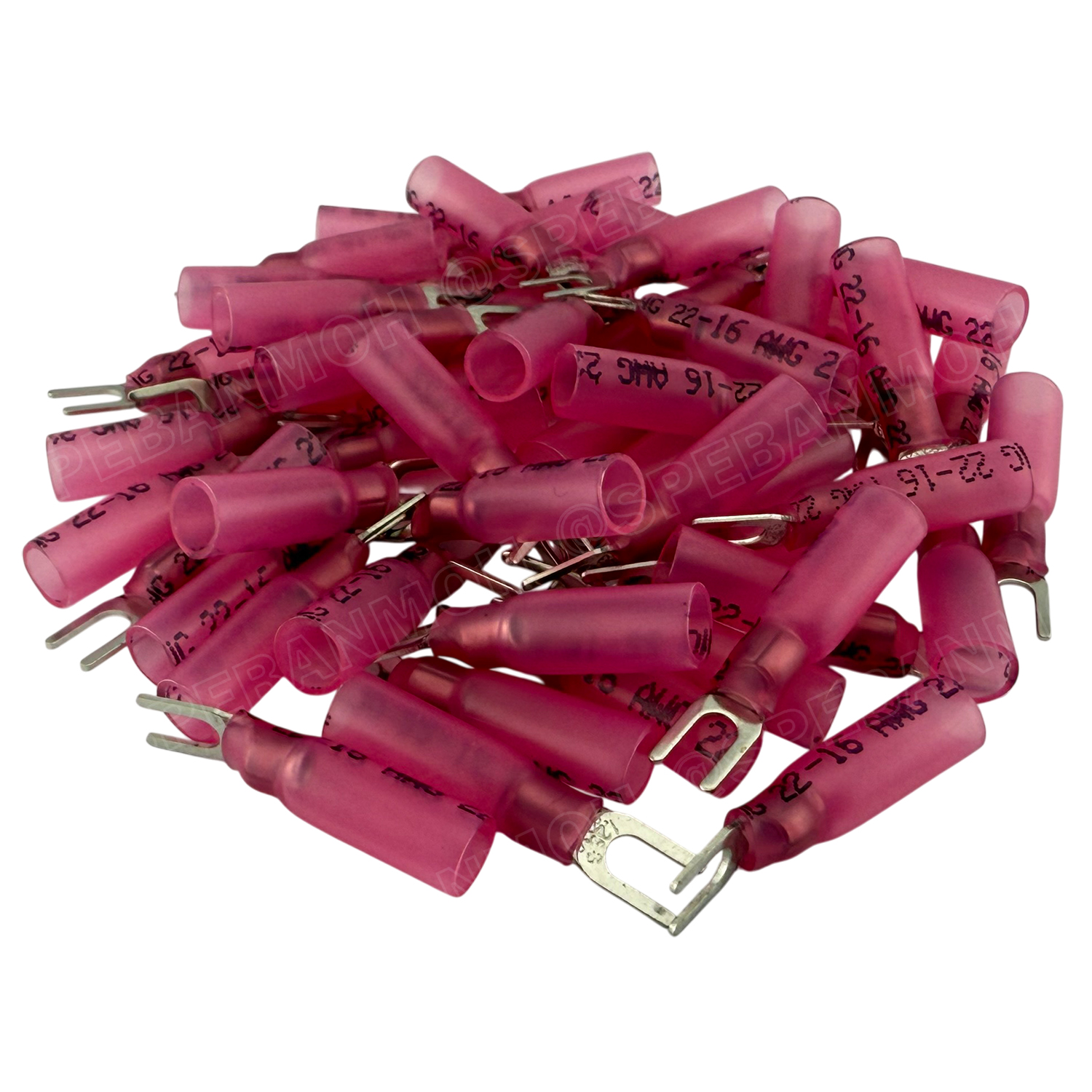 [ 100ชิ้น/แพ็ค ] SH หางปลาแฉก ไนล่อน ปลอกหดได้ Nylon Insulated Crimping Terminal หางปลาหุ้มฉนวน เทอร์มินอล หางปลาย้ำสายไฟ หางปลาวาย หางปลาแฉกหุ้ม หางปลาแฉก Terminal Crimping หางปลา แฉกหุ้ม หางปลาต่อสาย ขั้วต่อสายไฟ หางปลาก้ามปู หางปลา