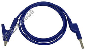 BNN-W-500 สายเซฟตี้เทส พร้อมปากคีบ (Safety Test Lead) 1.5 Sq.mm. 1M 19A สีน้ำเงิน (Blue)