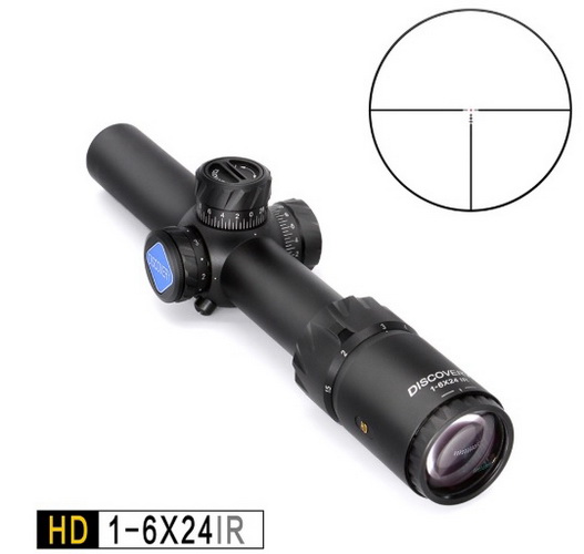 Discovery HD 1-6X24 IR Long Eye Relief Hunting Riflescope Tactical optical sight Illuminated R&G Rifle Scope fit 30-06 308 AR15 กล้องคุณภาพสูง