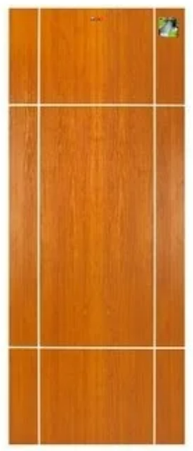 MP16 ประตู UPVC เซาะร่อง สีโกลเด้นทีค