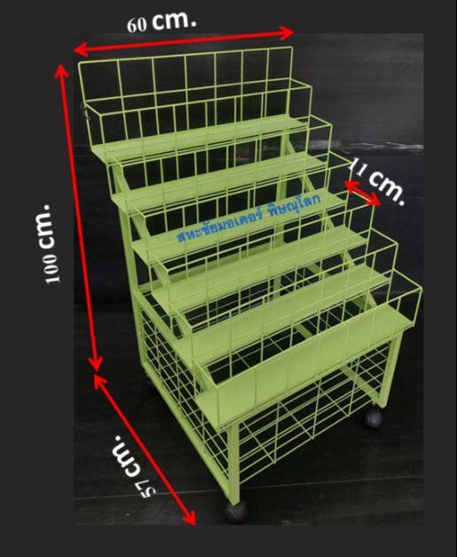 ชั้นวางขวด แบบ 6 ชั้น ขนาด 57x60x100cm. พร้อมล้อเลื่อน