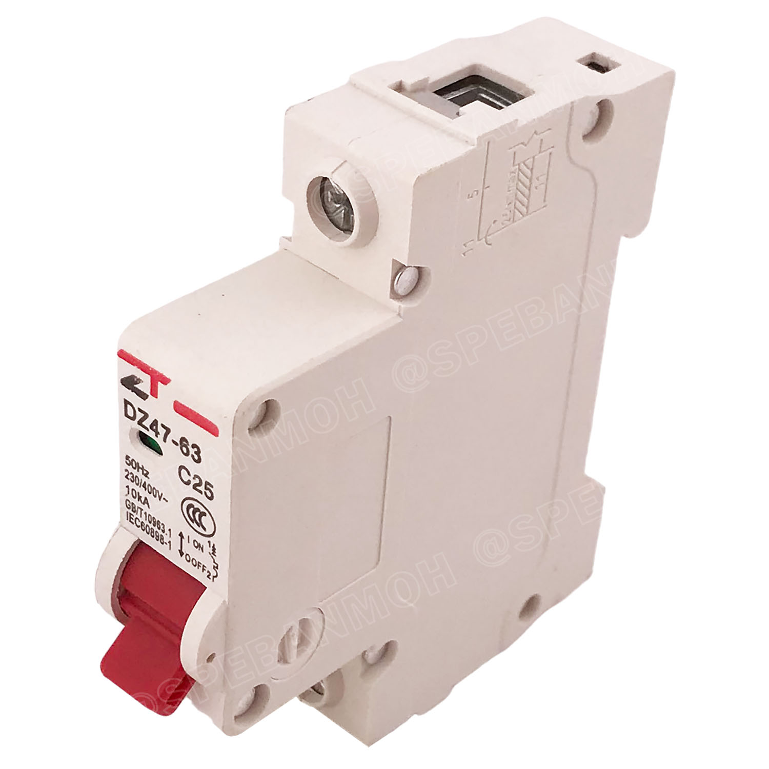 DZ47-63-1P 25A เบรกเกอร์ ลูกย่อย ยึดรางปีกนก 1P 25A AC Circuit Breaker เบรกเกอร์ตัดไฟเกิน 1โพล 25แอมป์ คัดเอาท์ ป้องกันกระแสเกิน Overload ป้องกันการลัดวงจร Short circuit เบรกเกอร์ตัดไฟ เบรกเกอร์ลูกย่อย Ac Circuit Breaker ไฟบ้าน 230V/400V AC มินิเซอกิตเบรก