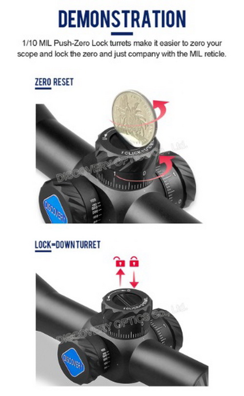Discovery VT-T 4-16X50 SFVF FFP free scope cam mount hunting rifle scopes เส้นเล็งขยายตามซูม คุณภาพสูง ระยะ 8-388 เมตร