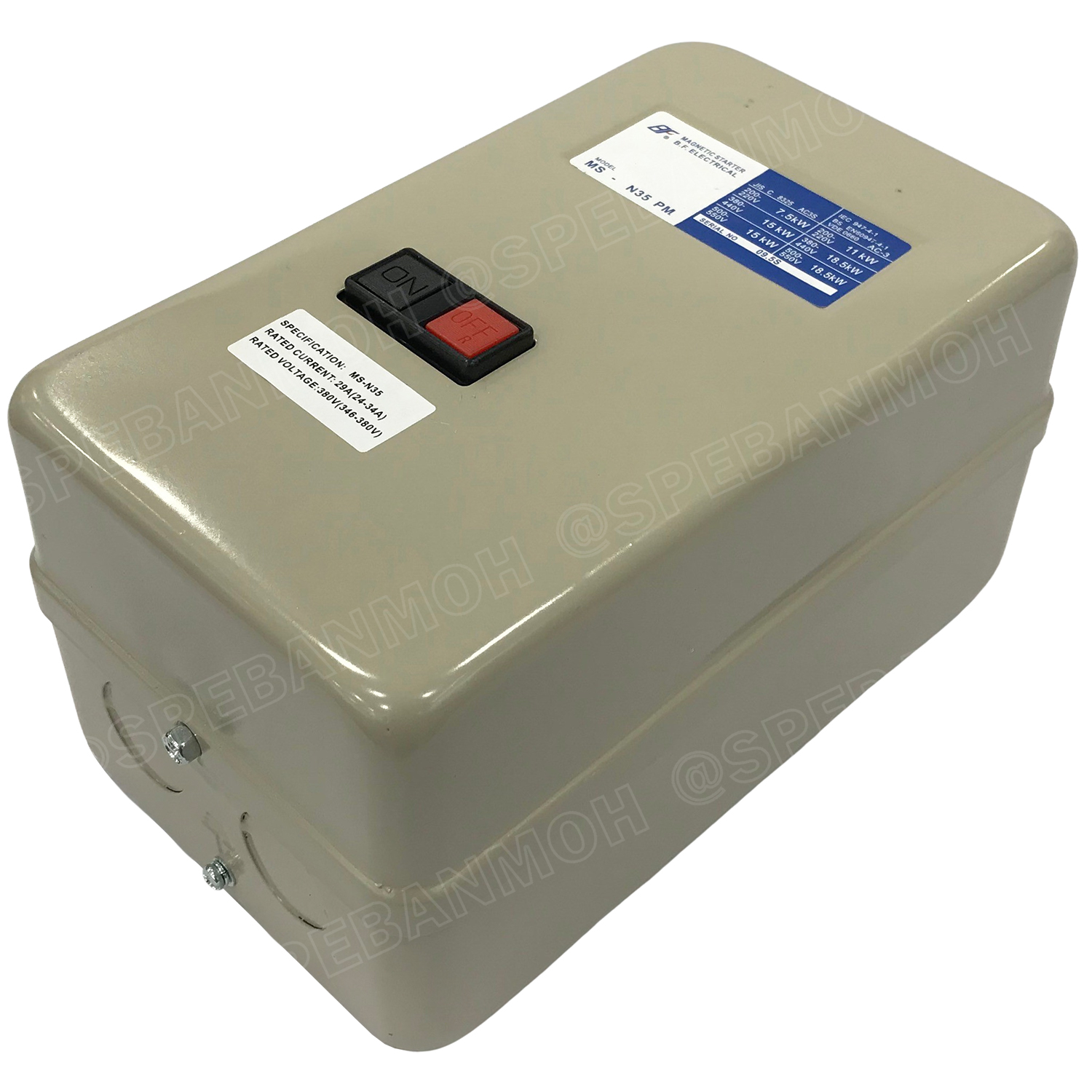 [ 1ชิ้น ] MS-N35 เลือกคอลย์ 220V : 380V Magnetic Contactor + Overload [ S-N35 + TH-N20KP 29A ( 24-34A ) ] แมกเนติก คอนแท็คเตอร์ 40A + โอเวอร์โหลด พร้อมสาย วงจรสตาร์ท สต็อป แมกเนติกพร้อมสวิทช์ Start - Stop BF แมกเนติก สตาสเตอร์ แมกเนติกสวิทช์