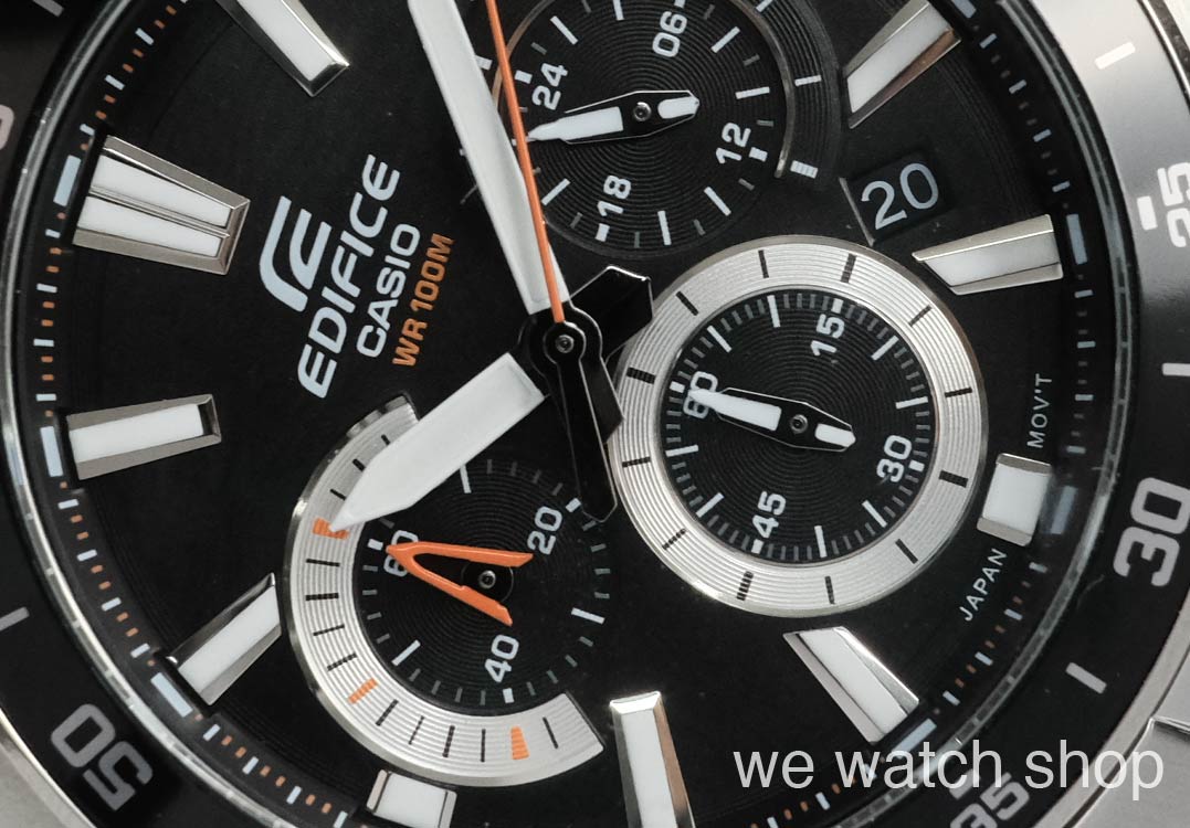 CASIO EDIFICE รุ่น EFV-570D-1AVUDF สายสแตนเลส สีเงิน จอดำ สินค้าใหม่ ของแท้ รับประกันศูนย์ CMG
