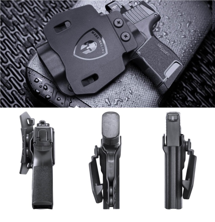 ซองปืน พกนอก Open Carry OWB Paddle Holster Kydex for Sig Sauer P365 P365 XL P365 SAS P365X P365.380 ACP P365 ROSE.380 ACP Pistol with Red Dot Trigger Guard | WARRIORLAND